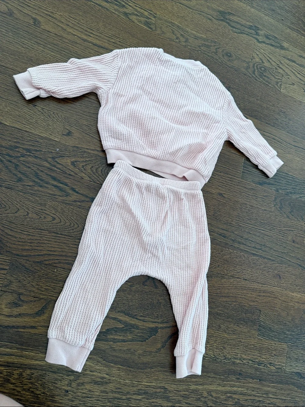 Old Navy Pink Waffle Knit Kids Matching Set